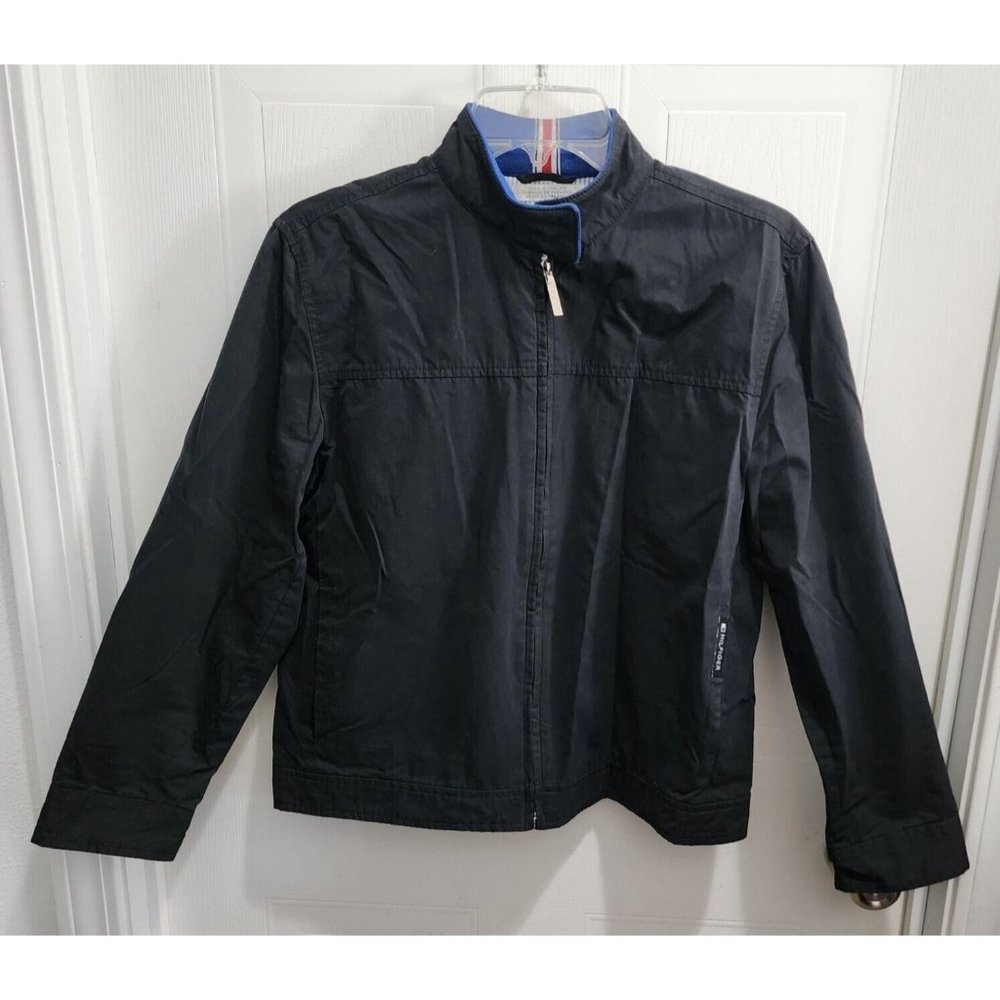 Tommy Hilfiger Golf Women's Long Sleeve Full Zip Mock Neck Sueded Jacket Black M